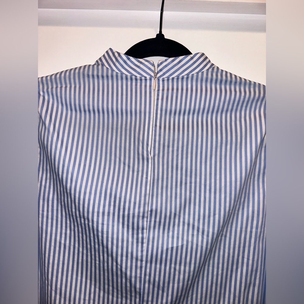 EUC Zara Size Medium Women’s Striped Ruffle Long Sleeve Dress - Picture 8 of 11